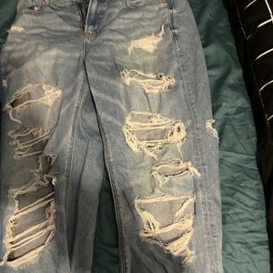 comfortable, ripped jeans.